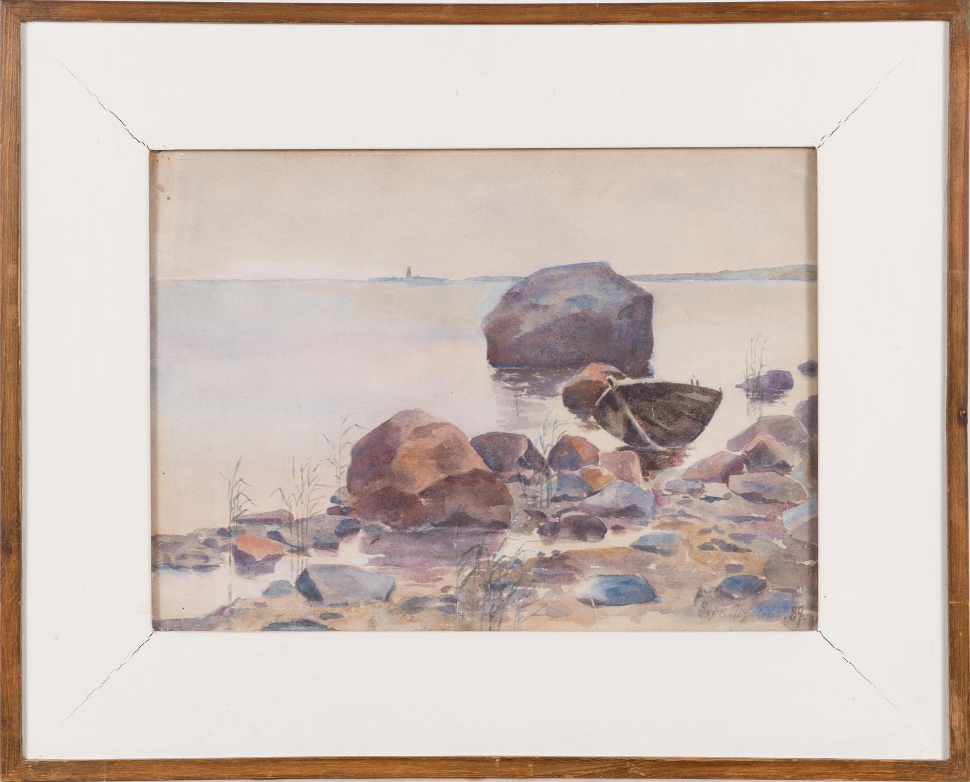 Eva Topelius, watercolour, signed and dated-89.