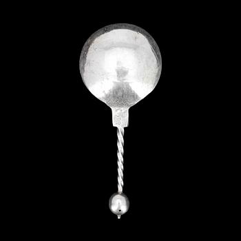 SUPSKED, silver, otydliga stämplar, 1700-tal. Ca 38g.