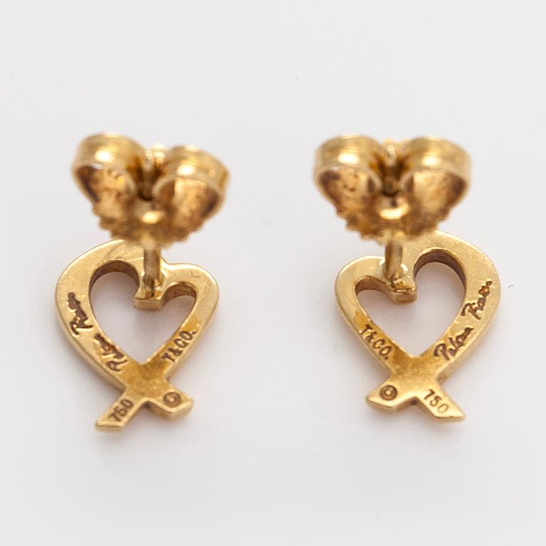 Tiffany & Co, Paloma Picasso, korvakorut, "Loving Heart", 18K kultaa.