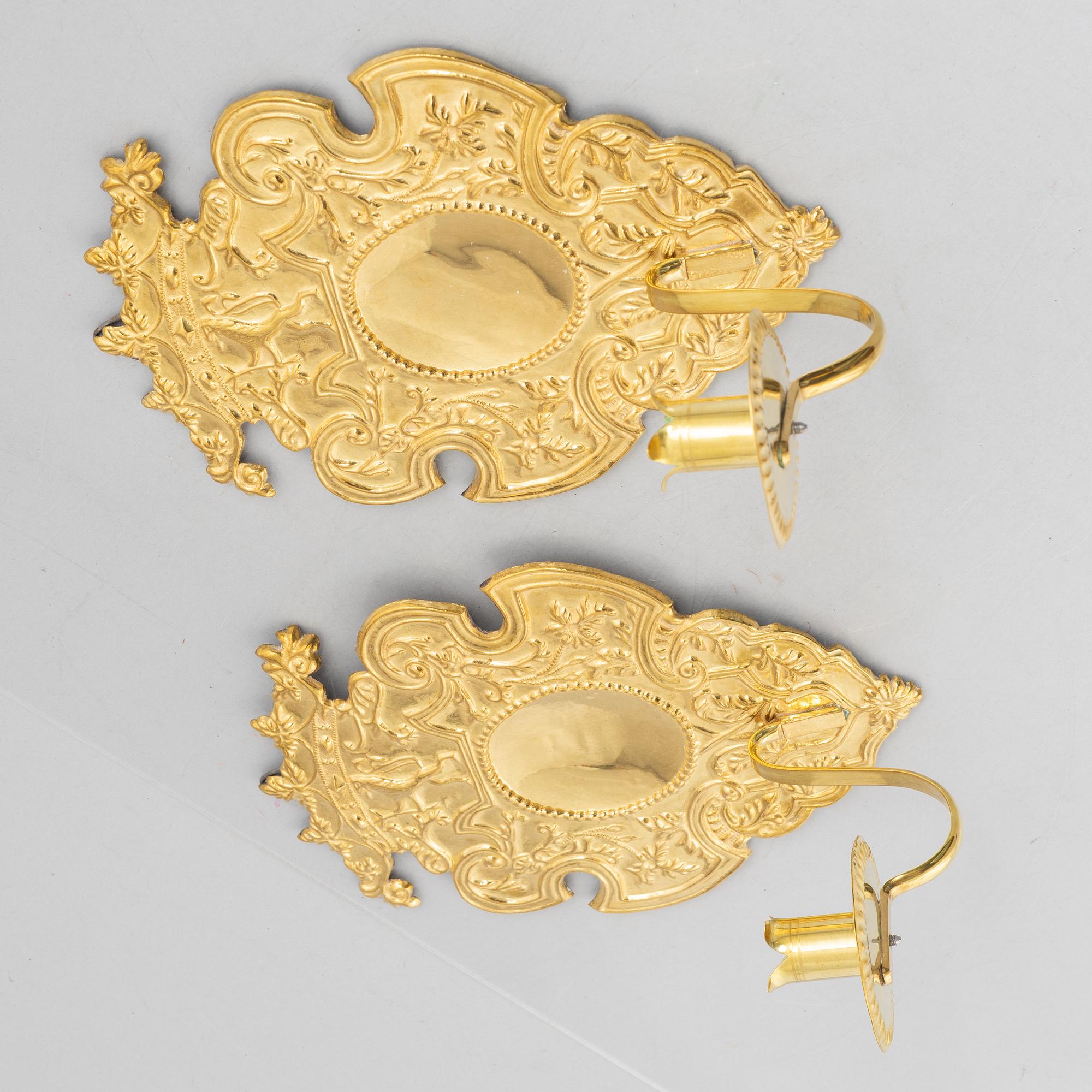 A pair of wall sconces, late 19th century.