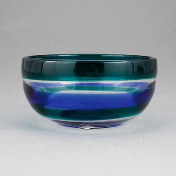 SKÅL, glas, Venini, Murano, 1950-60-tal. Möjligen formgiven av Fulvio Bianconi.