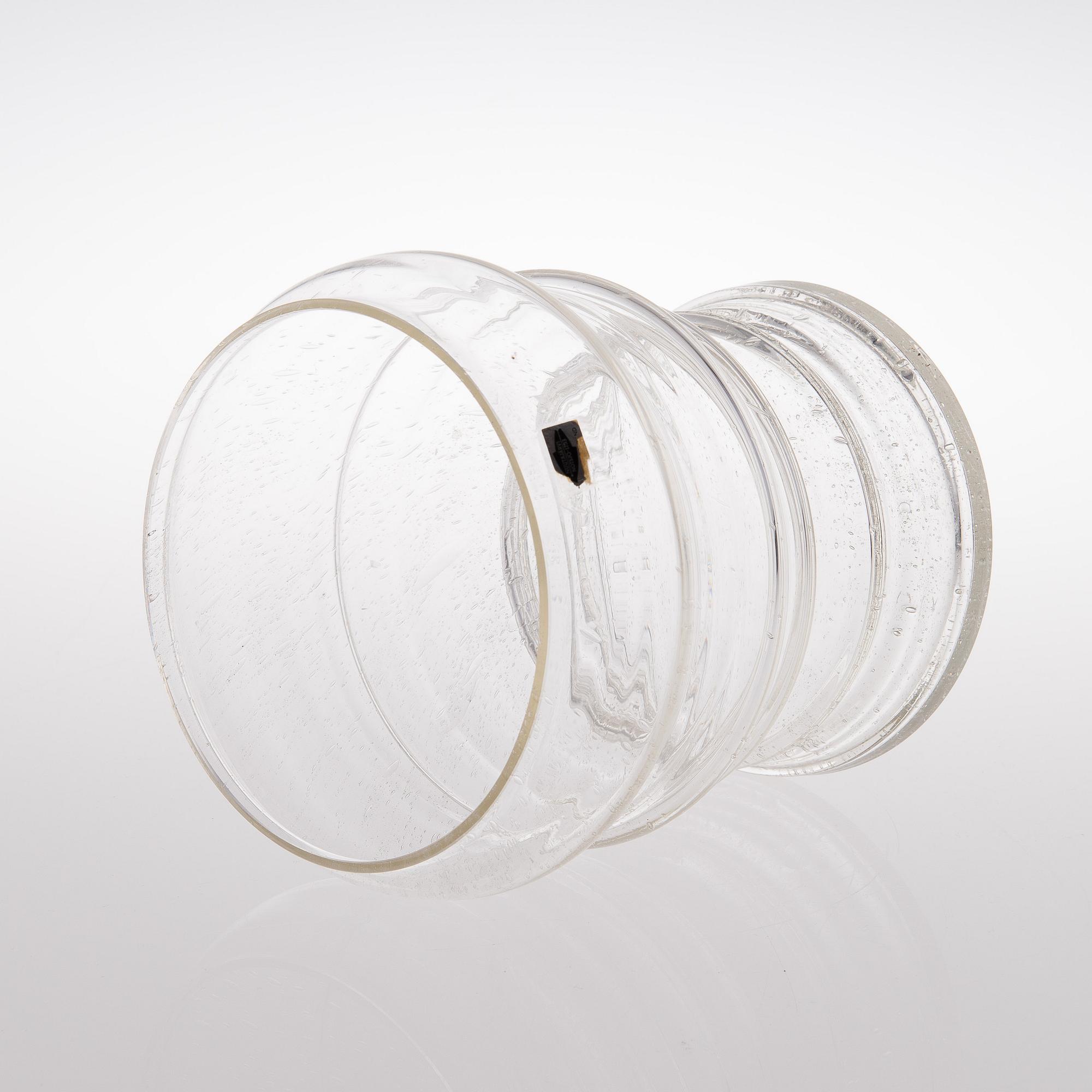 glass vase model 1495, Nuutajärvi Finland 1970s.