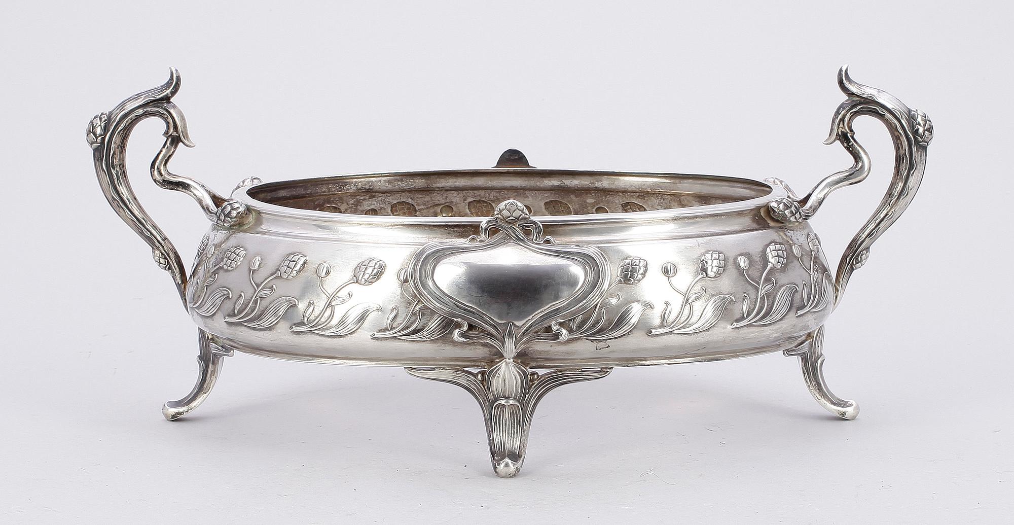 JARDINJÄR, silver, K Andersson, Stockholm, 1901. Tot vikt ca 788g.