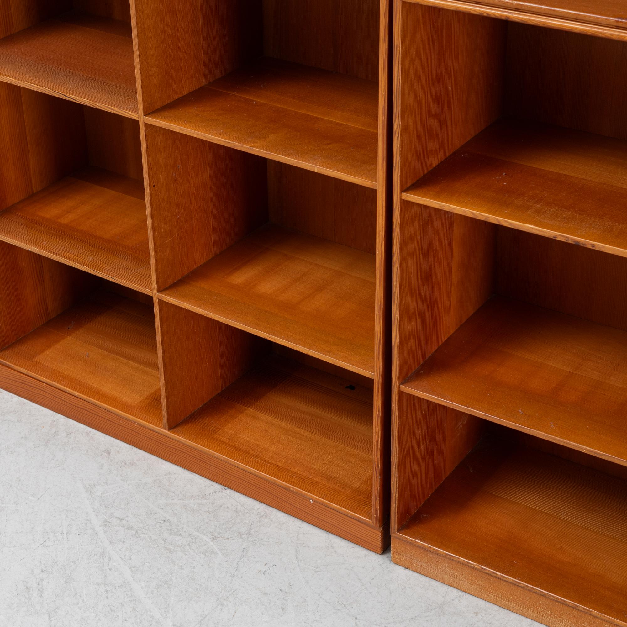 Mogens Koch, a seven part bookcase with five plinths. Rud Rasmussens, Copenhagen, Denmark.