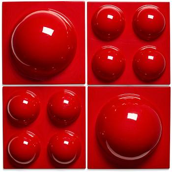 1. Verner Panton, a set of 4 "Bubble panels", Lüber, Switzerland 1970's.