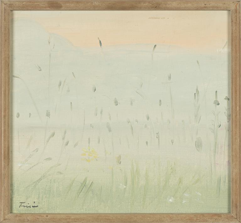 Vera Frisén, oil on canvas/panel, signed.