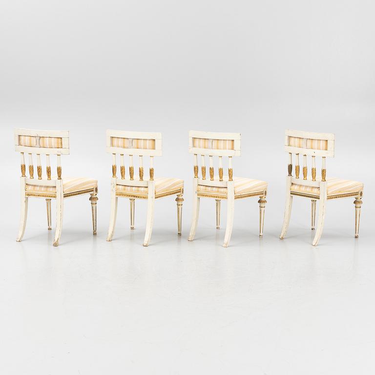 A set of four late Gustavian-style chairs, circa 1900.
