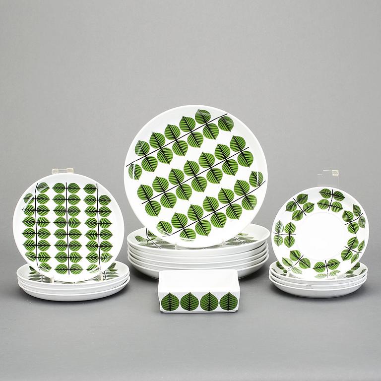 SERVISDELAR, porslin, 11+4 delar, "Berså", Stig Lindberg, Gustavsberg.