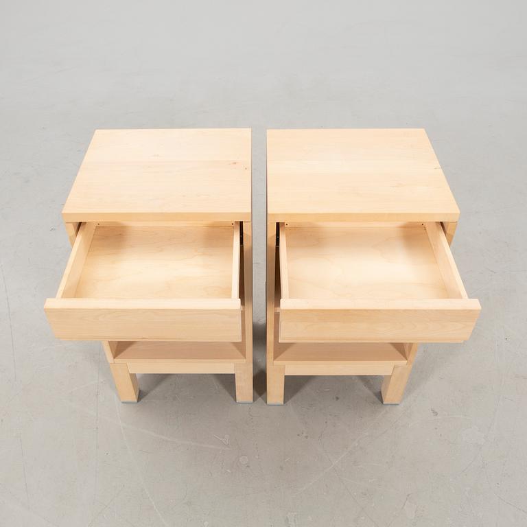 Marit Stigsdotter pair of bedside tables "Serena" for Stolab, 21st century.
