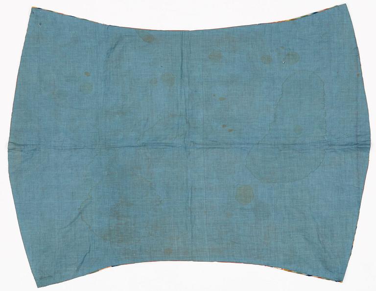 PARTI TEXTILIER, broderat siden. Qing dynastin.