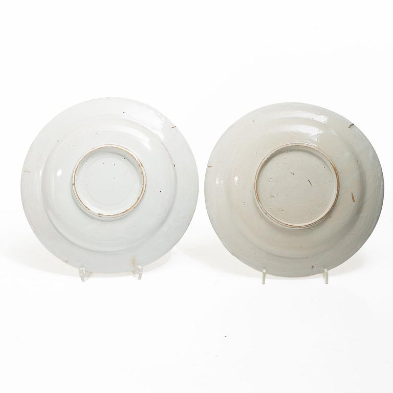 Plates, 6 pieces, faience, Kellinghusen, early 19th century.