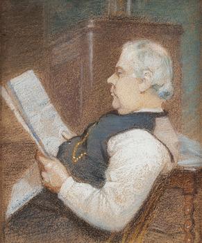 Eugène Jansson, pastel, signed Eugène Jansson. Executed around 1888.