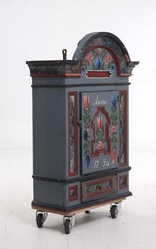 VÄGGSKÅP, allmoge, 1700/1800-tal.