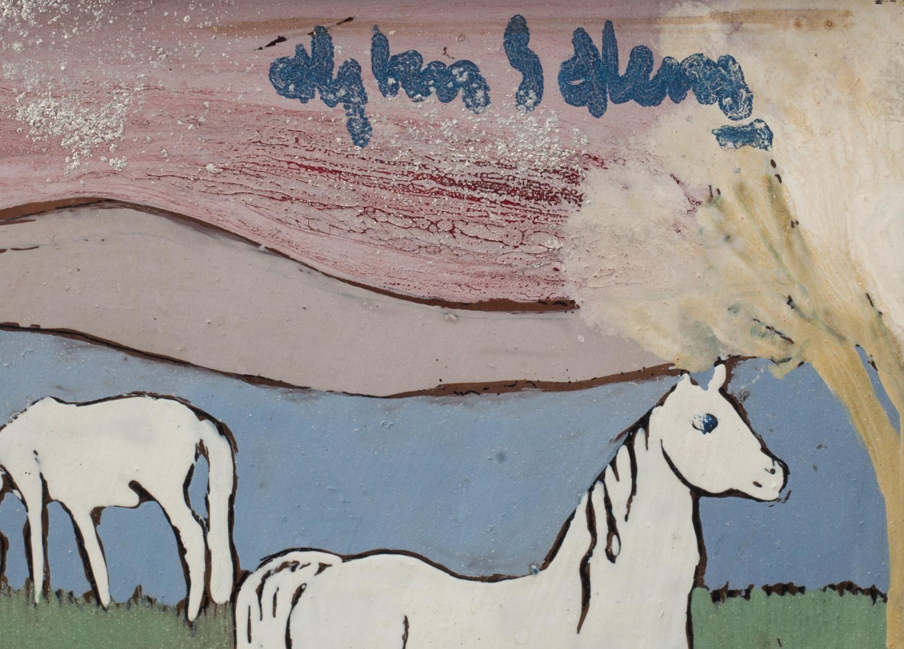 ALY BEN SALEM, glasmålning. Signerad.