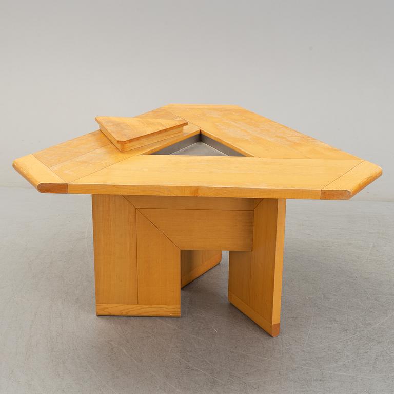 A 1970s ashwood table by Silvio Coppola for Monitna, Italy.