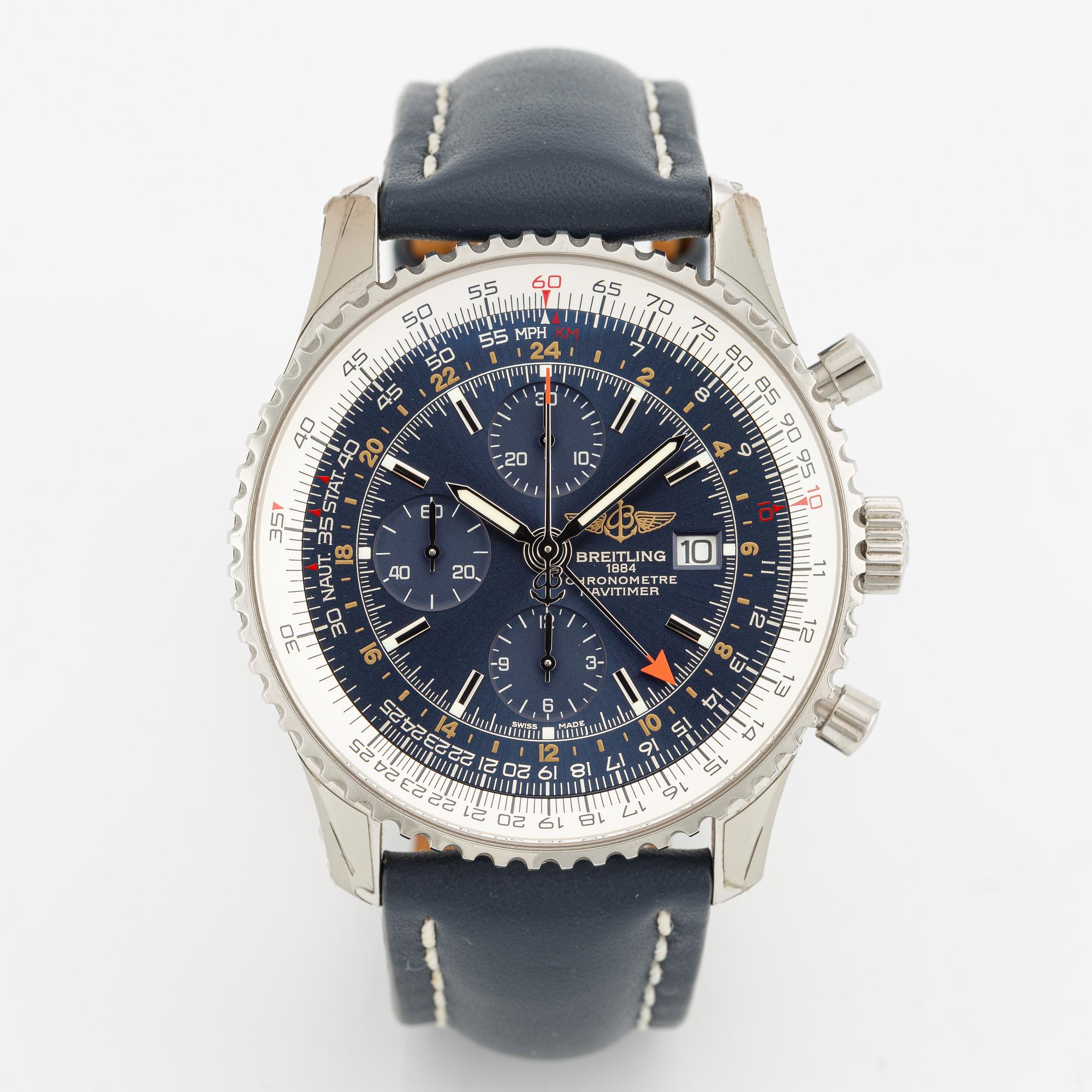 Breitling, Navitimer World, Chronometre, kronograf, armbandsur, 46 mm.