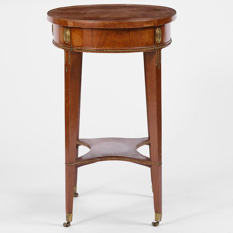 A late Gustavian mahogany table attributed to J. M. Beurling (master 1777-1803).