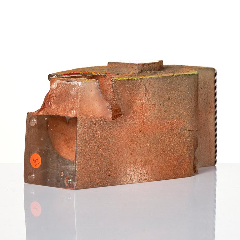 Bertil Vallien, a unique sand cast glass sculpture, Kosta Boda, Sweden.