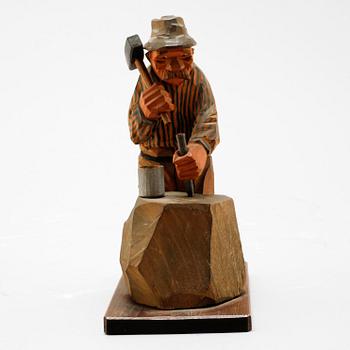 A signed wooden sculpture by CARL OLOF TRYGG.