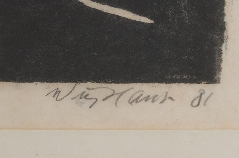 SVEND WIIG HANSEN, 3 st, träsnitt.