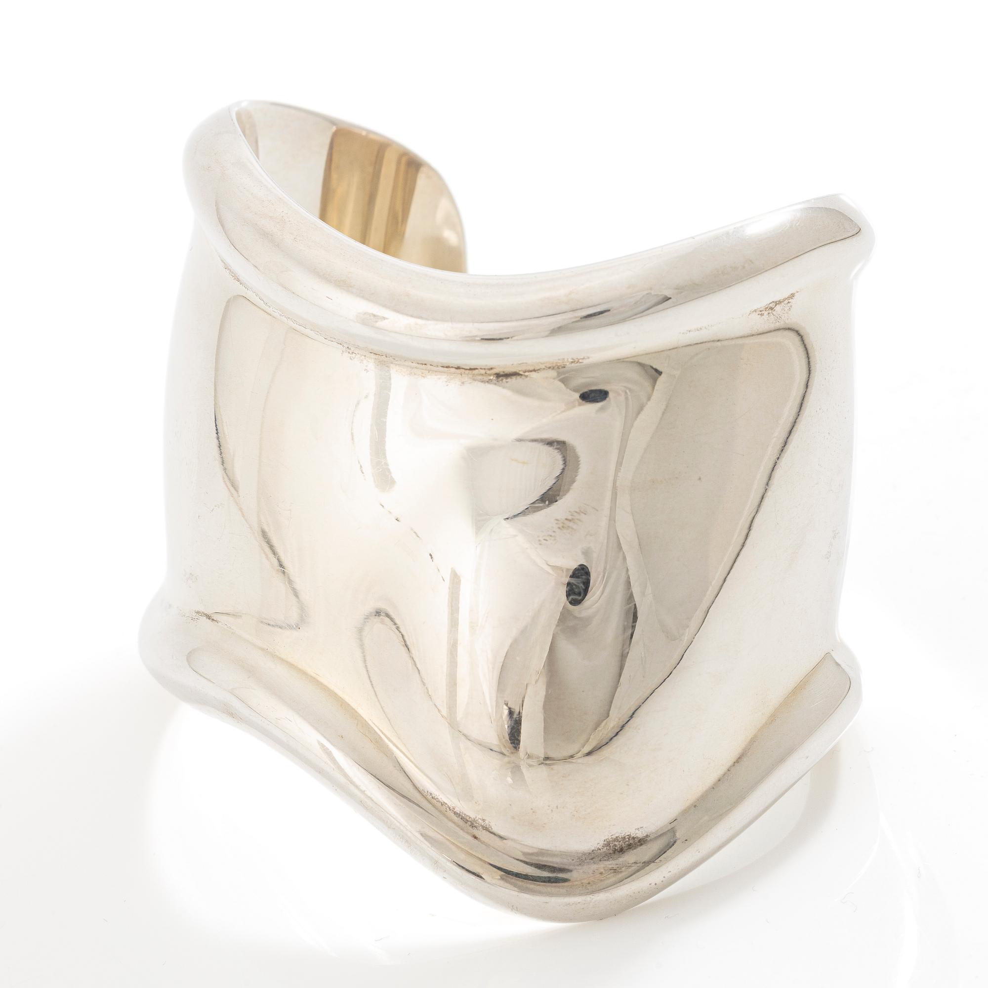 Tiffany & Co, Elsa Peretti, bangle, “Bone Cuff”, sterling silver,