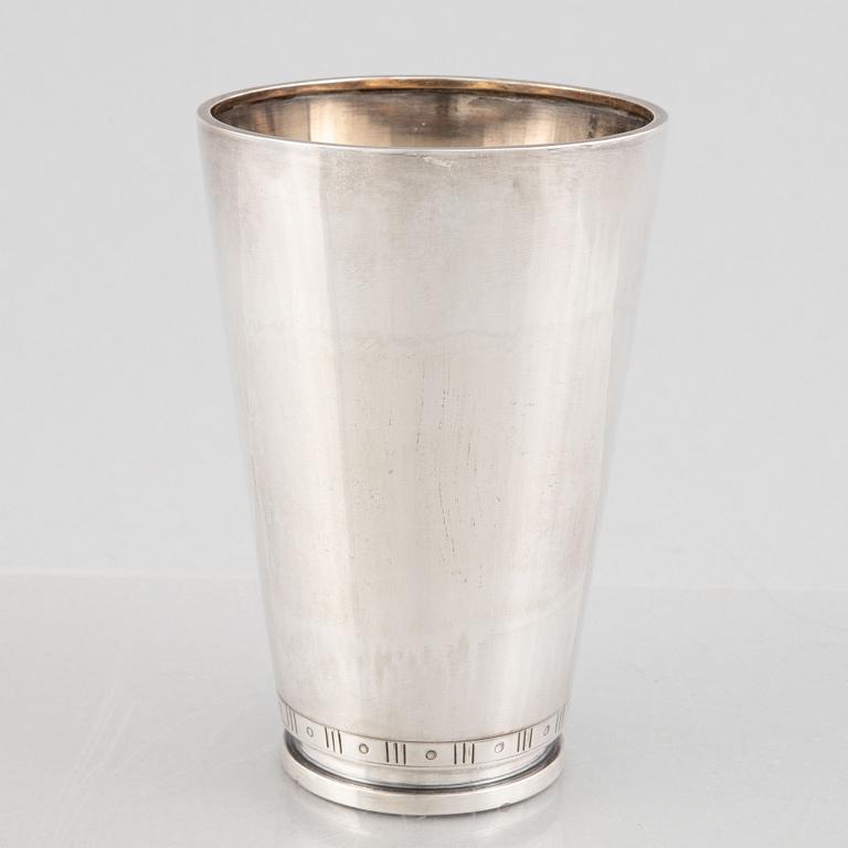 Sven Carlman, a silver beaker, CF Carlman, Stockholm 1965.