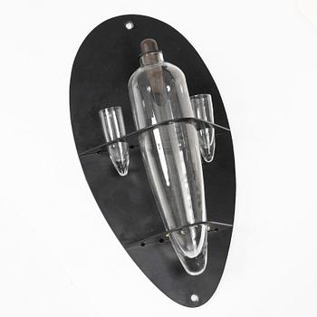 Matz Borgström, & Jhoan Camitz, vodka shelf with a decanter and two glasses, executed in 1991 in fewer than 10 examples.