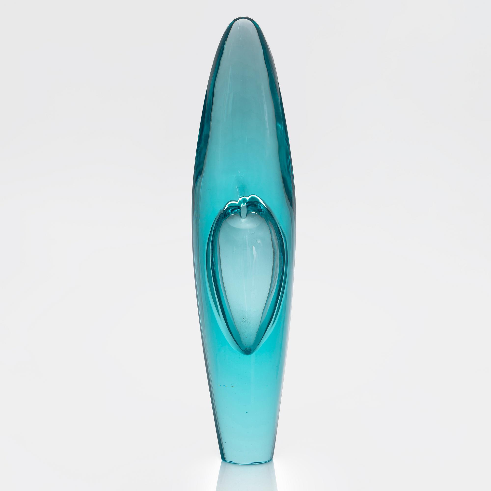 Timo Sarpaneva, glasskulptur "Orkidea Adriatico" signerad Timo Sarpaneva Studio Pino Signoretto - Murano 1999.