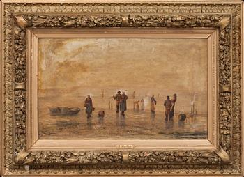 OKÄND KONSTNÄR, 1800-tal, olja på duk, delvis dubblerad, signerad E eller F Harold.