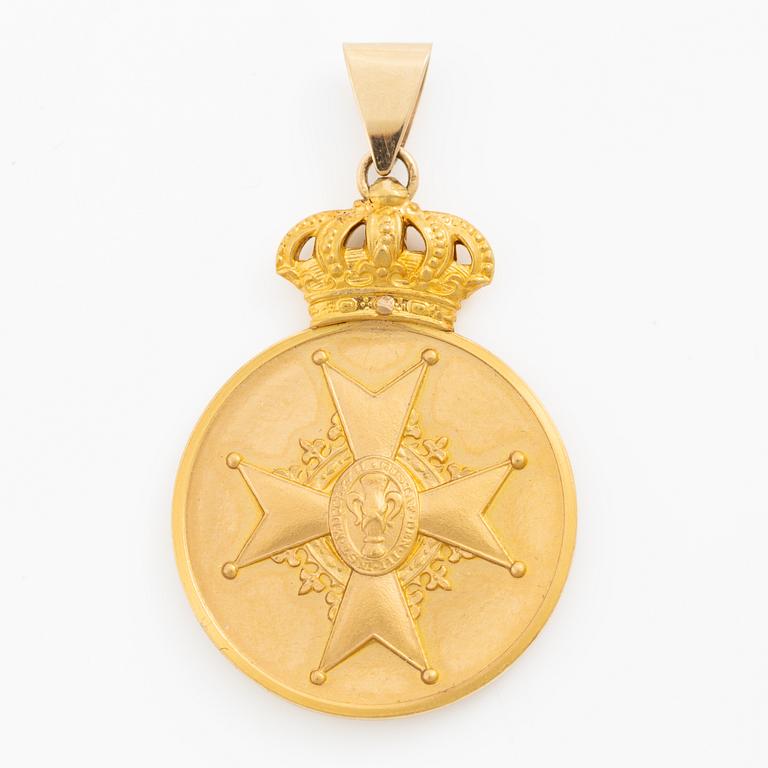 Vasamedaljen, i guld, 5:e storleken, MJV 1960.