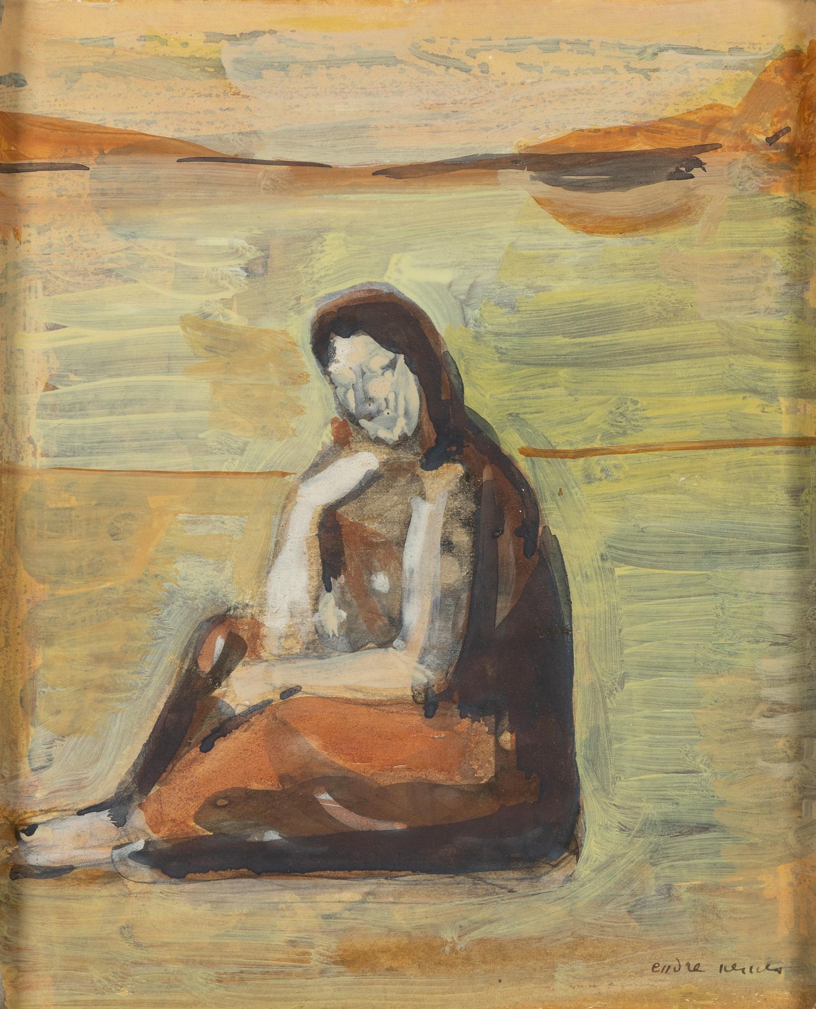 Endre Nemes, "Kvinna vid stranden".