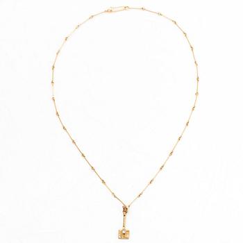 Björn Weckström, Halsband "Thai", 18K guld, 8/8-slipad diamant ca. 0.02 ct. Lapponia 1978.