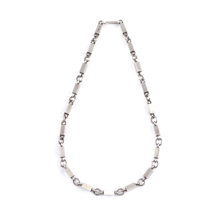COLLIER, sterlingsilver, Wiwen Nilsson, Lund, 1960. Vikt 66 g.