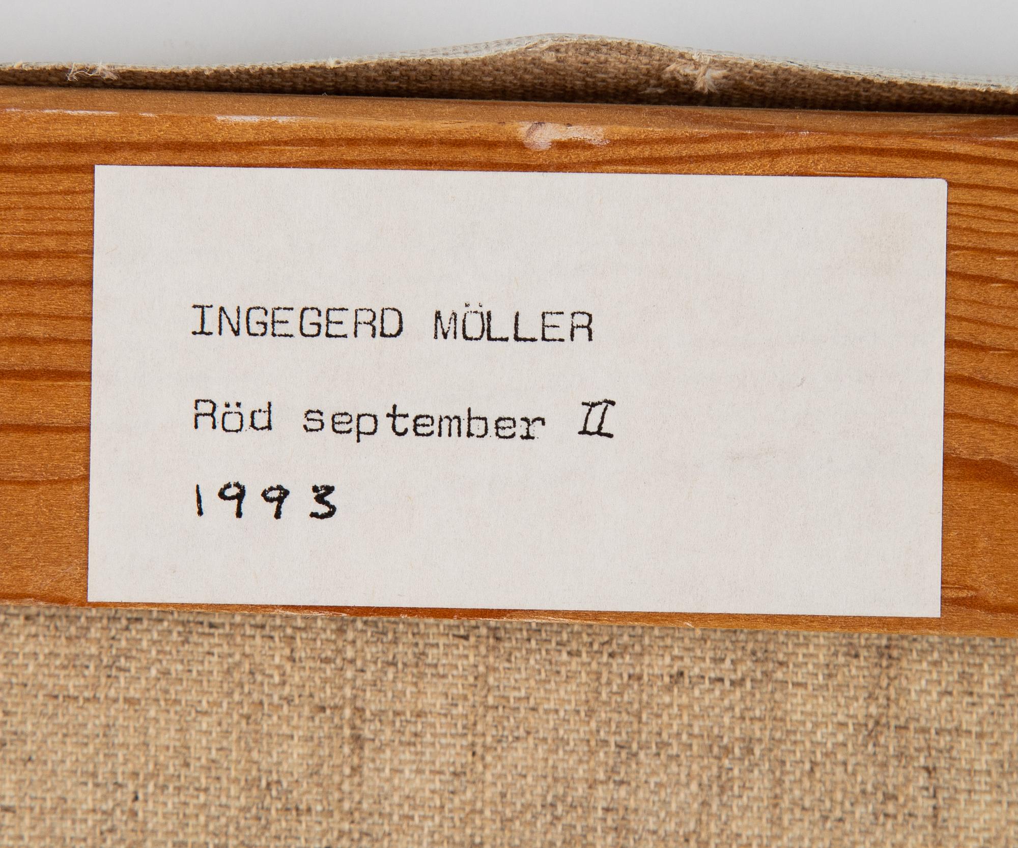 Ingegerd Möller, oil on canvas. Signed.