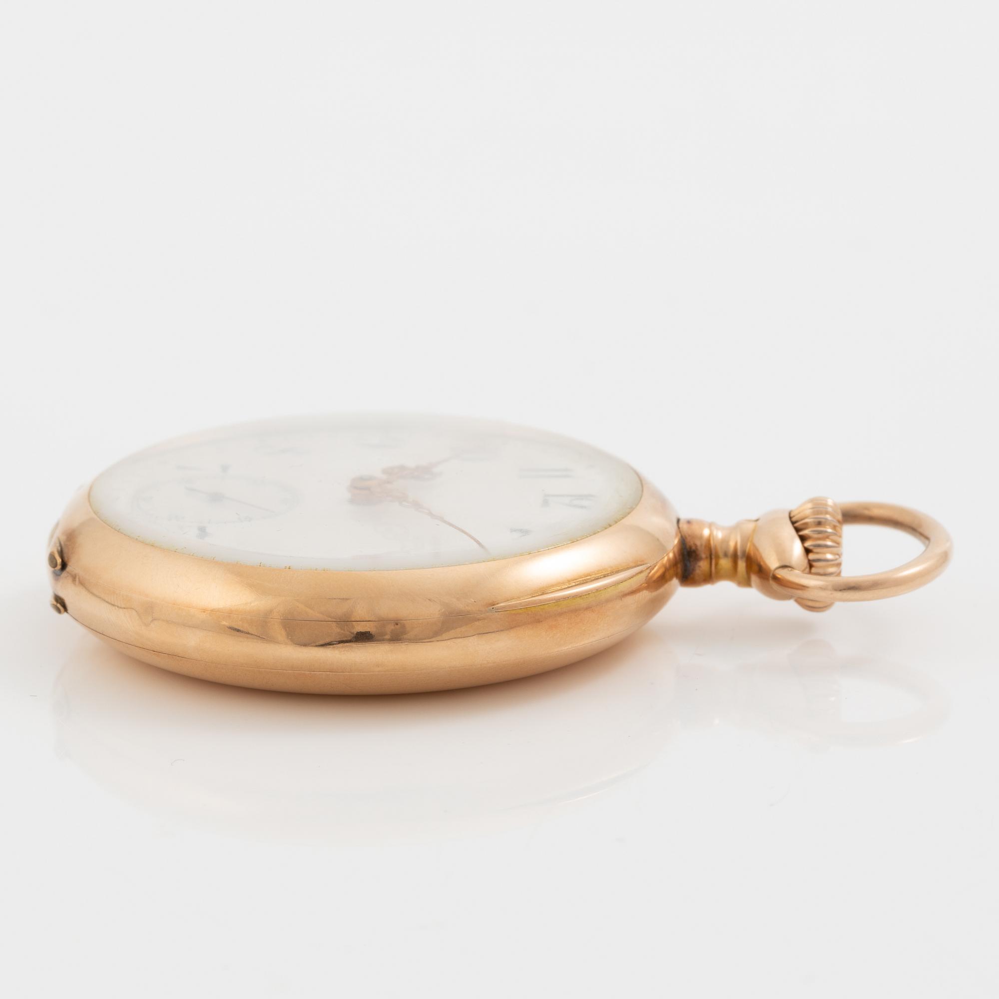 Omega, pocket watch, 14K gold, 49.5 mm.
