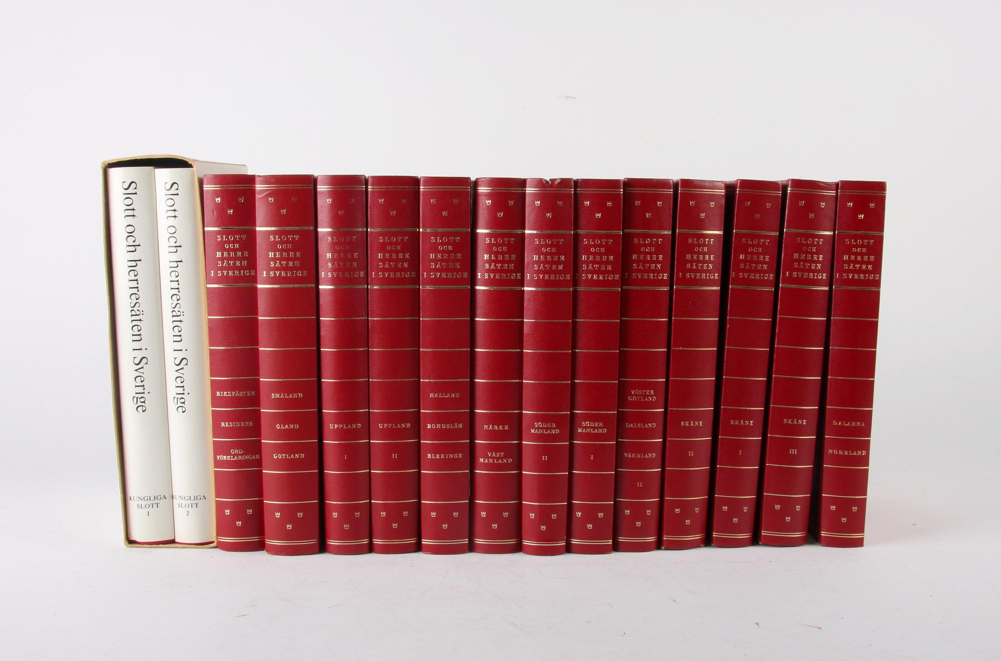 BÖCKER: "Svenska slott och herresäten", 18 vol, Allhems förlag, Malmö.