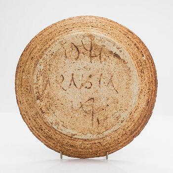 Raija Tuumi, kynttilänjalka, samotti, signeerattu RT, ARABIA 1971.