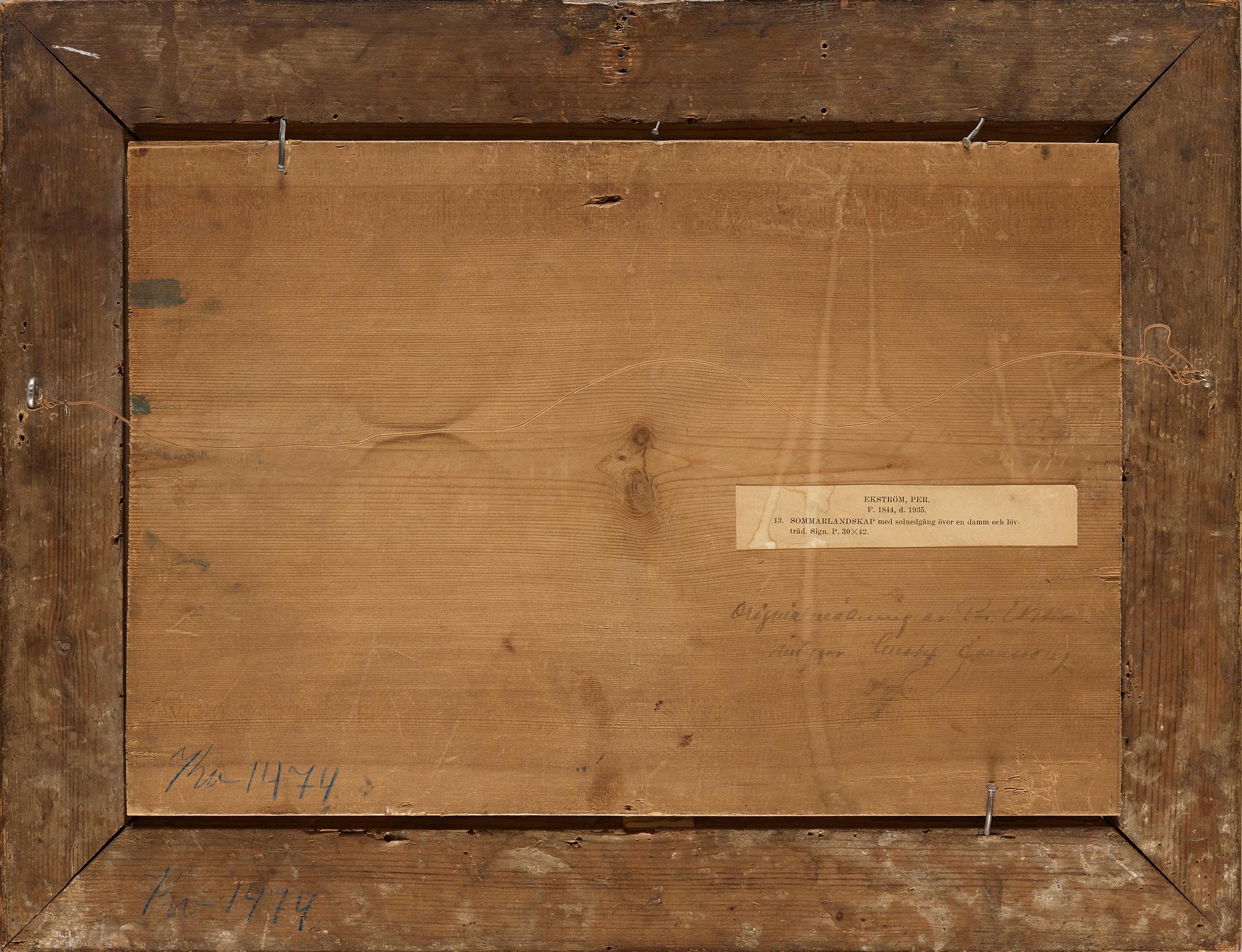 Per Ekström, PER EKSTRÖM, panel, signed Ekström.