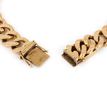 ARMBAND, 18K guld, Sven Uno Nyström, Stockholm, 1955. Vikt ca 47g.