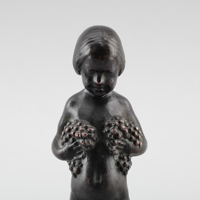 AXEL GUTE, skulptur, brons, "Eva", signerad.