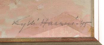 Kylli Koski, oil on board, signed Kylli Haarni and dated -45.