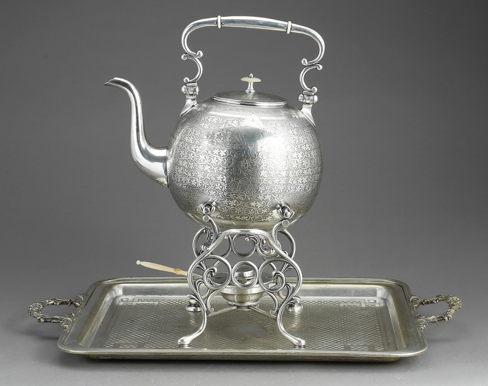 TEKÖK/SAMOVAR, nysilver, bröderna Buch & Werner, Warszawa under Ryssland, sent 1800-tal.