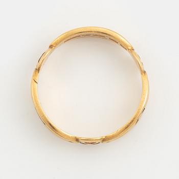 Ring, 18K gold, Masonic ring.