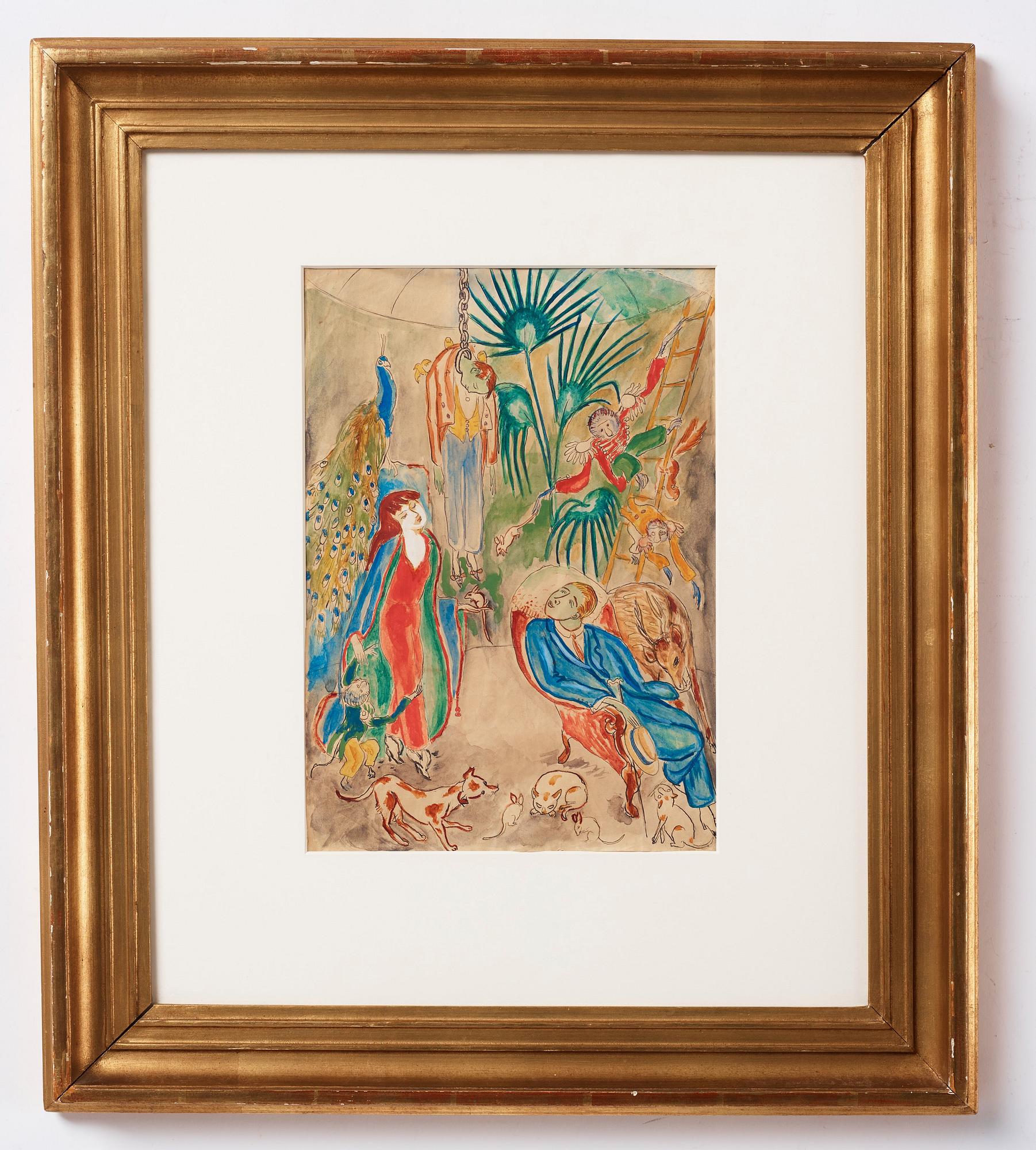 Nils von Dardel, Study for "Visit hos excentrisk dam".