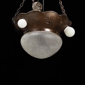 An early 20th century ceiling light.