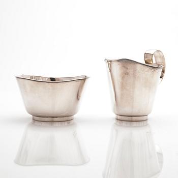 Gustaf Janson, 4 pieces, silver, C.G. Hallberg, 1956-1957, Stockholm.