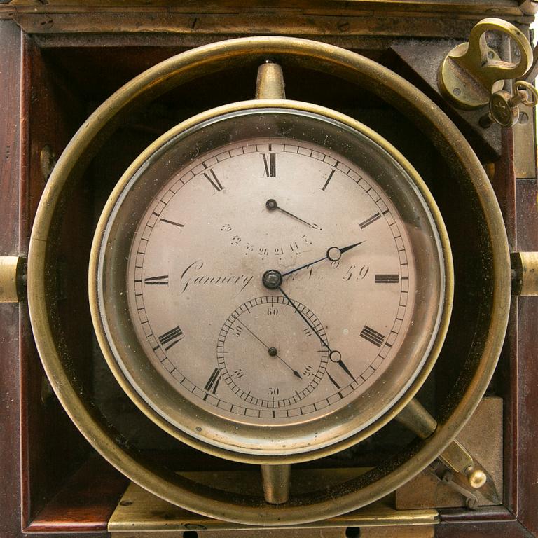 Marine chronometer, Gannery No. 59, second half of the 19th century.
