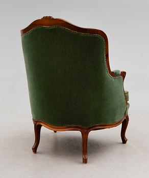 FÅTÖLJ, rokokostil, 1900-talets andra hälft.
