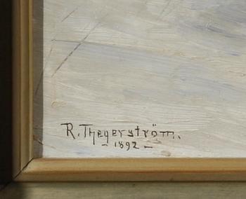 THEGERSTRÖM, ROBERT. Olja på pannå, sign o dat 1892.