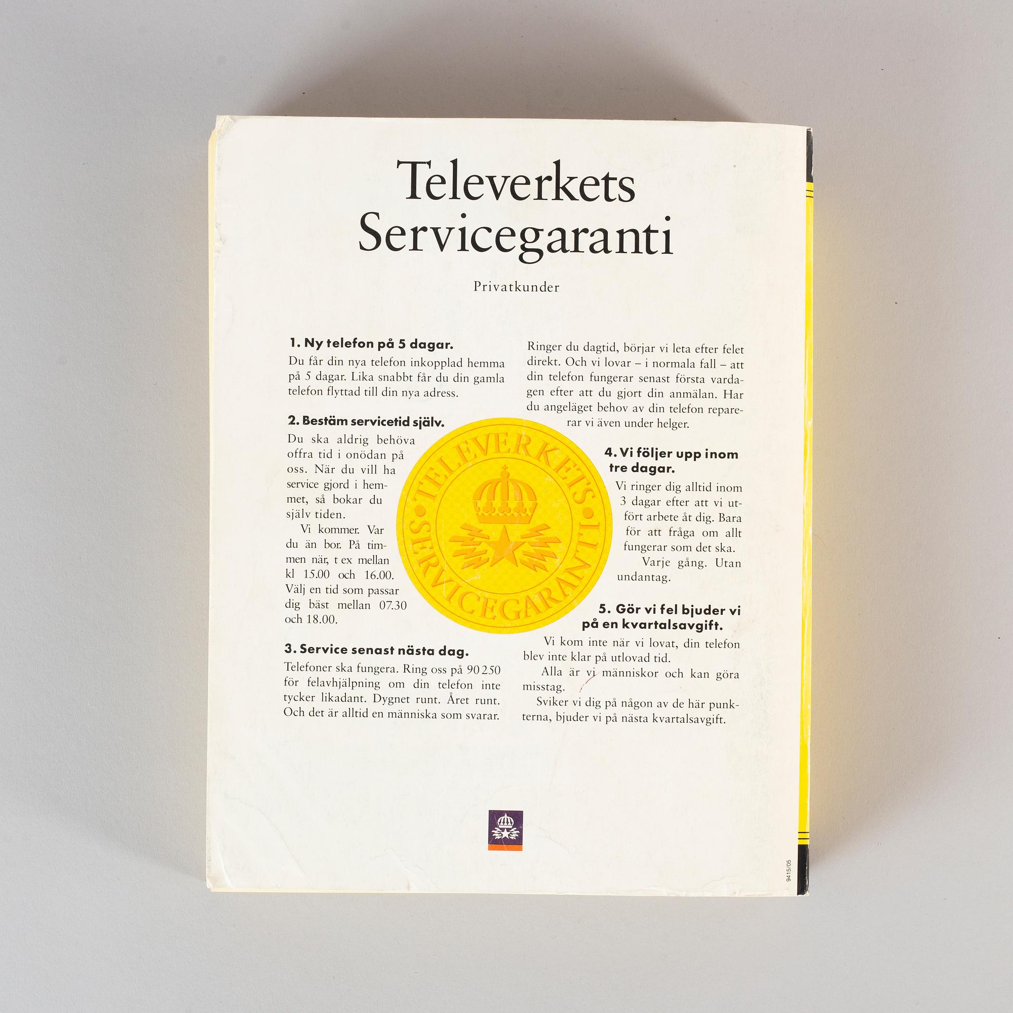 DAN WOLGERS, telefonkatalog, 1992.